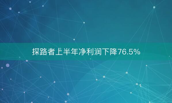 探路者上半年净利润下降76.5%