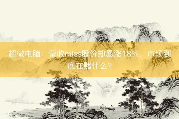 超微电脑：营收miss股价却暴涨18%，市场到底在赌什么？