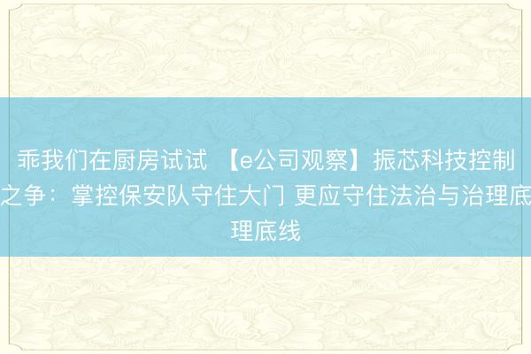 乖我们在厨房试试 【e公司观察】振芯科技控制权之争：掌控保安队守住大门 更应守住法治与治理底线