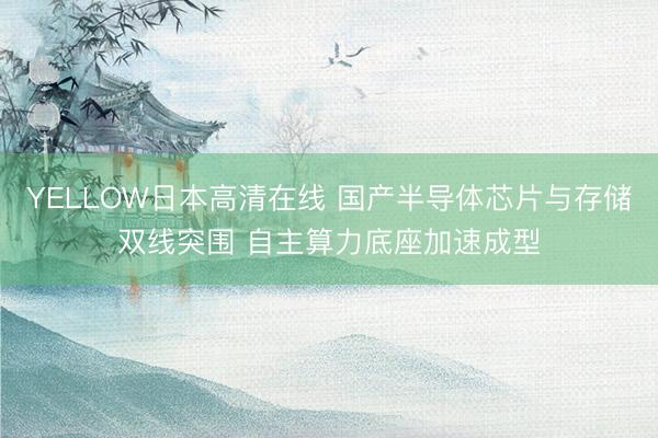 YELLOW日本高清在线 国产半导体芯片与存储双线突围 自主算力底座加速成型