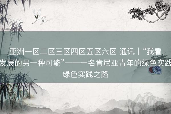 亚洲一区二区三区四区五区六区 通讯｜“我看到了发展的另一种可能”——一名肯尼亚青年的绿色实践之路