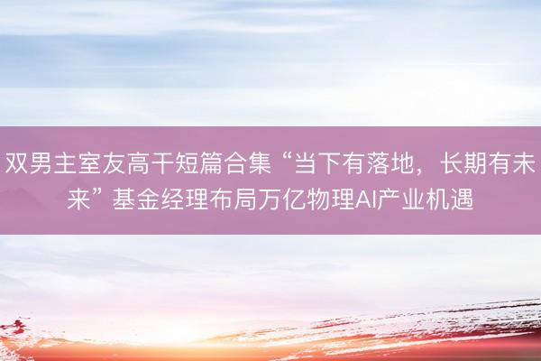 双男主室友高干短篇合集 “当下有落地，长期有未来” 基金经理布局万亿物理AI产业机遇