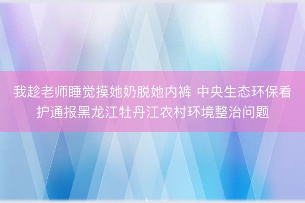 我趁老师睡觉摸她奶脱她内裤 中央生态环保看护通报黑龙江牡丹江农村环境整治问题