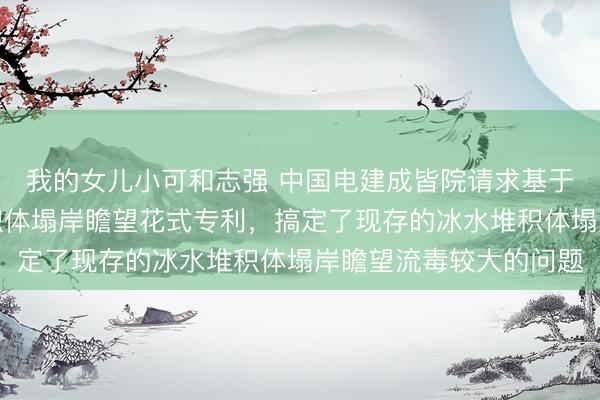 我的女儿小可和志强 中国电建成皆院请求基于极限均衡法的冰水堆积体塌岸瞻望花式专利，搞定了现存的冰水堆积体塌岸瞻望流毒较大的问题