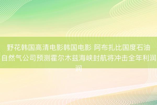 野花韩国高清电影韩国电影 阿布扎比国度石油自然气公司预测霍尔木兹海峡封航将冲击全年利润