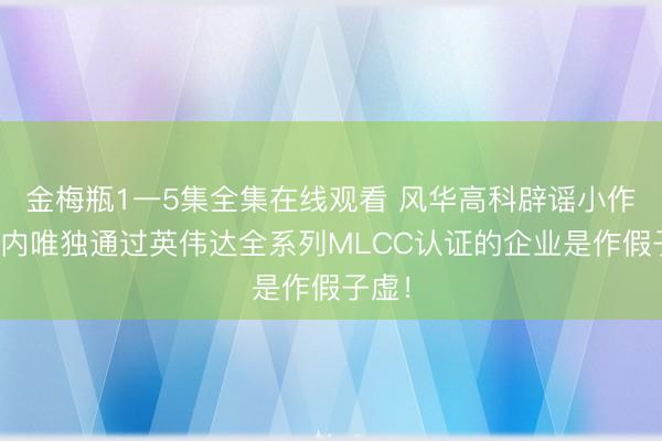金梅瓶1一5集全集在线观看 风华高科辟谣小作文：内唯独通过英伟达全系列MLCC认证的企业是作假子虚！