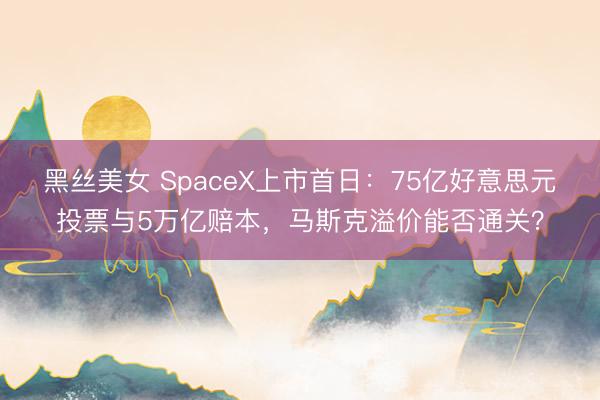 黑丝美女 SpaceX上市首日：75亿好意思元投票与5万亿赔本，马斯克溢价能否通关？